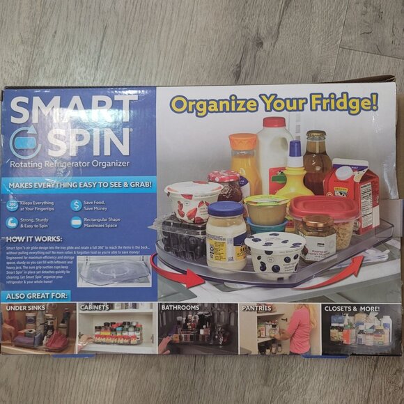 Smart Spin Rotating Refrigerator Organizer  Keeps Everything Easy To See & Grab - Picture 3 of 6